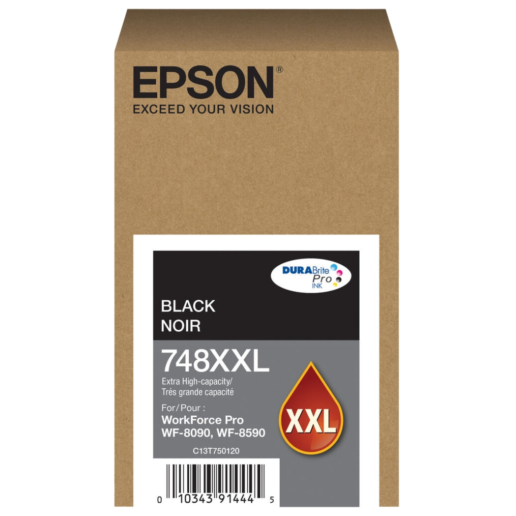 Epson 748XXL DURABrite Pro Extra High-Yield Black Ink Cartridge, T748XXL120
