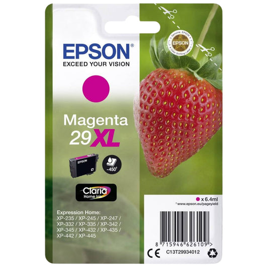Genuine Epson 29XL Magenta Ink Cartridge, C13T299340