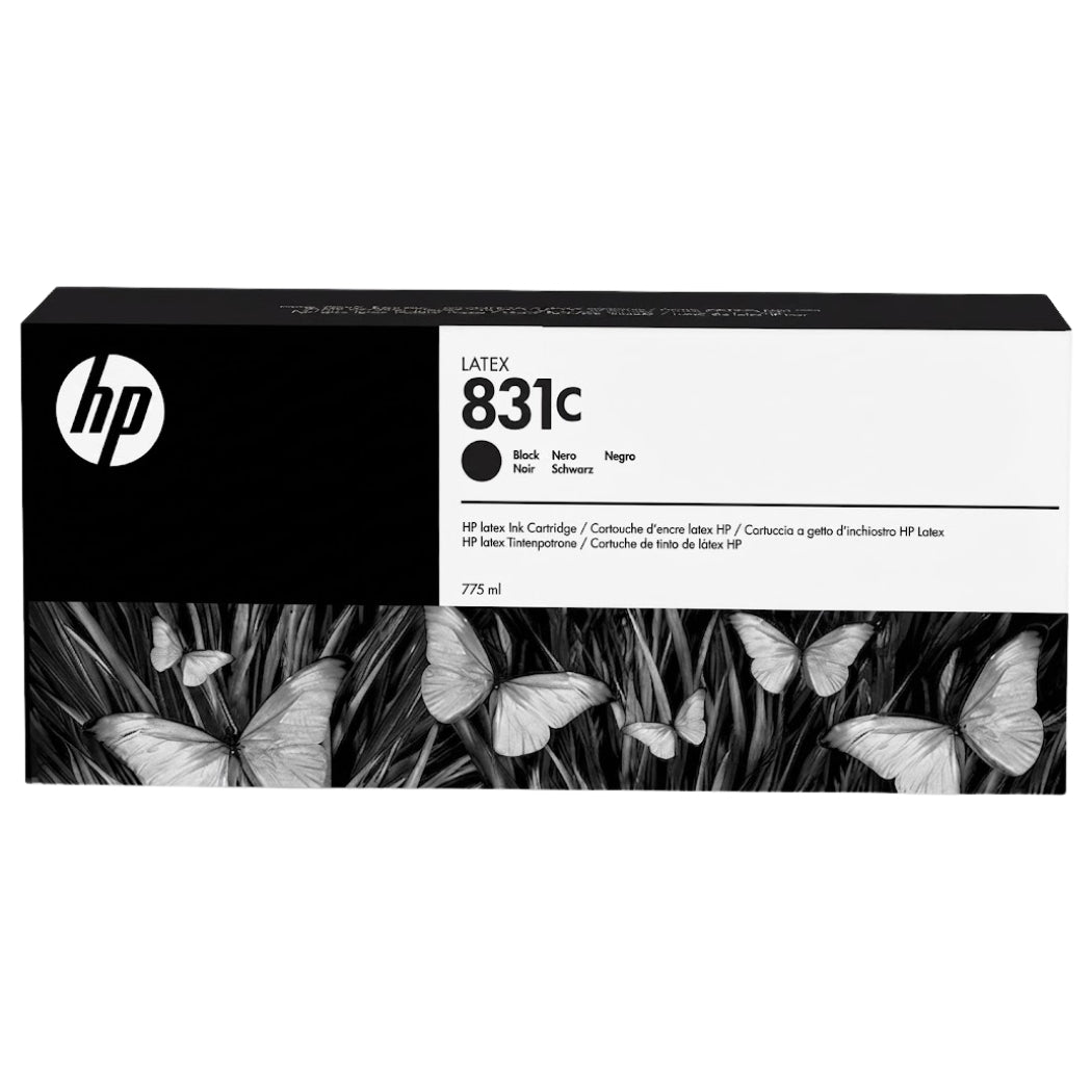 Original HP 831C 775-ml High Yield Black Latex Ink Cartridge, CZ694A