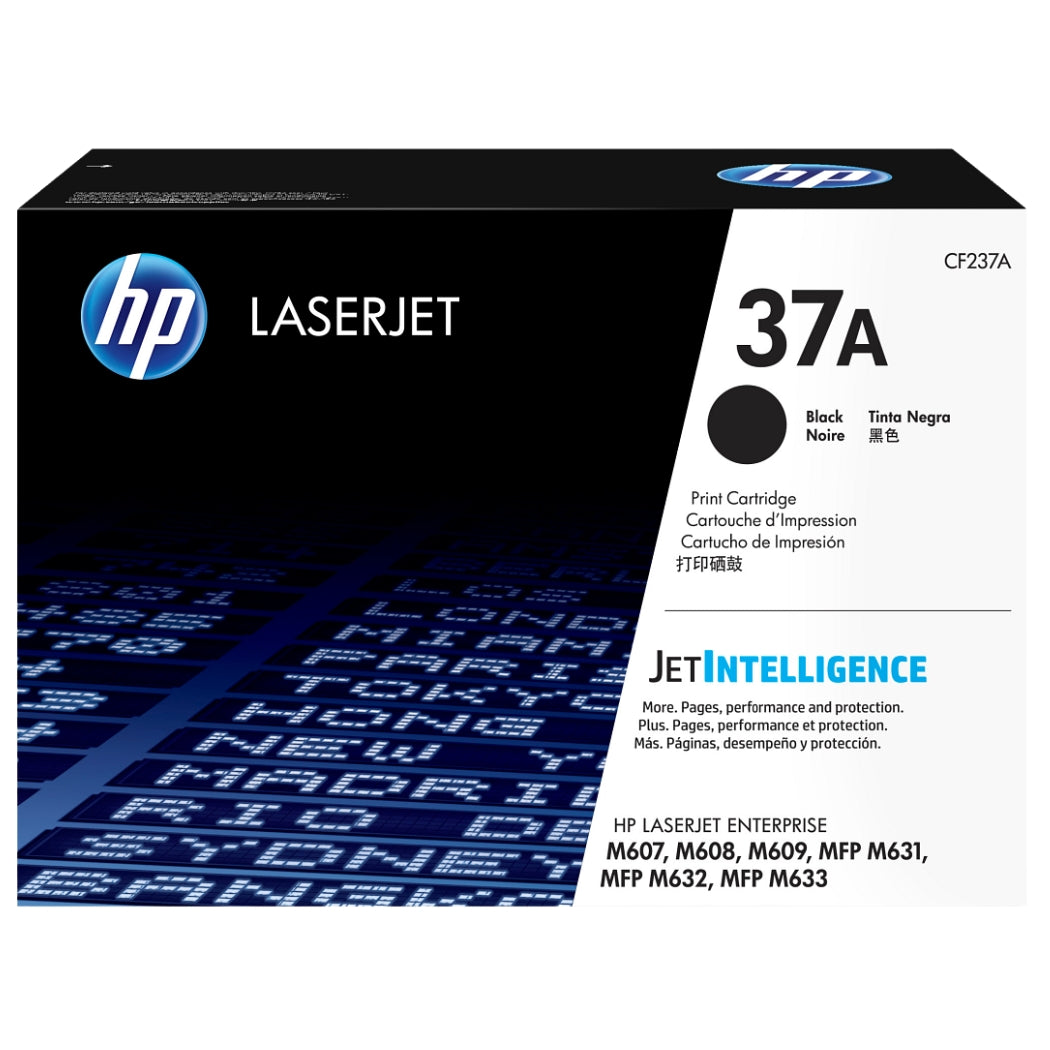 Genuine HP 37A Standard Yield Black Toner Cartridge, CF237A