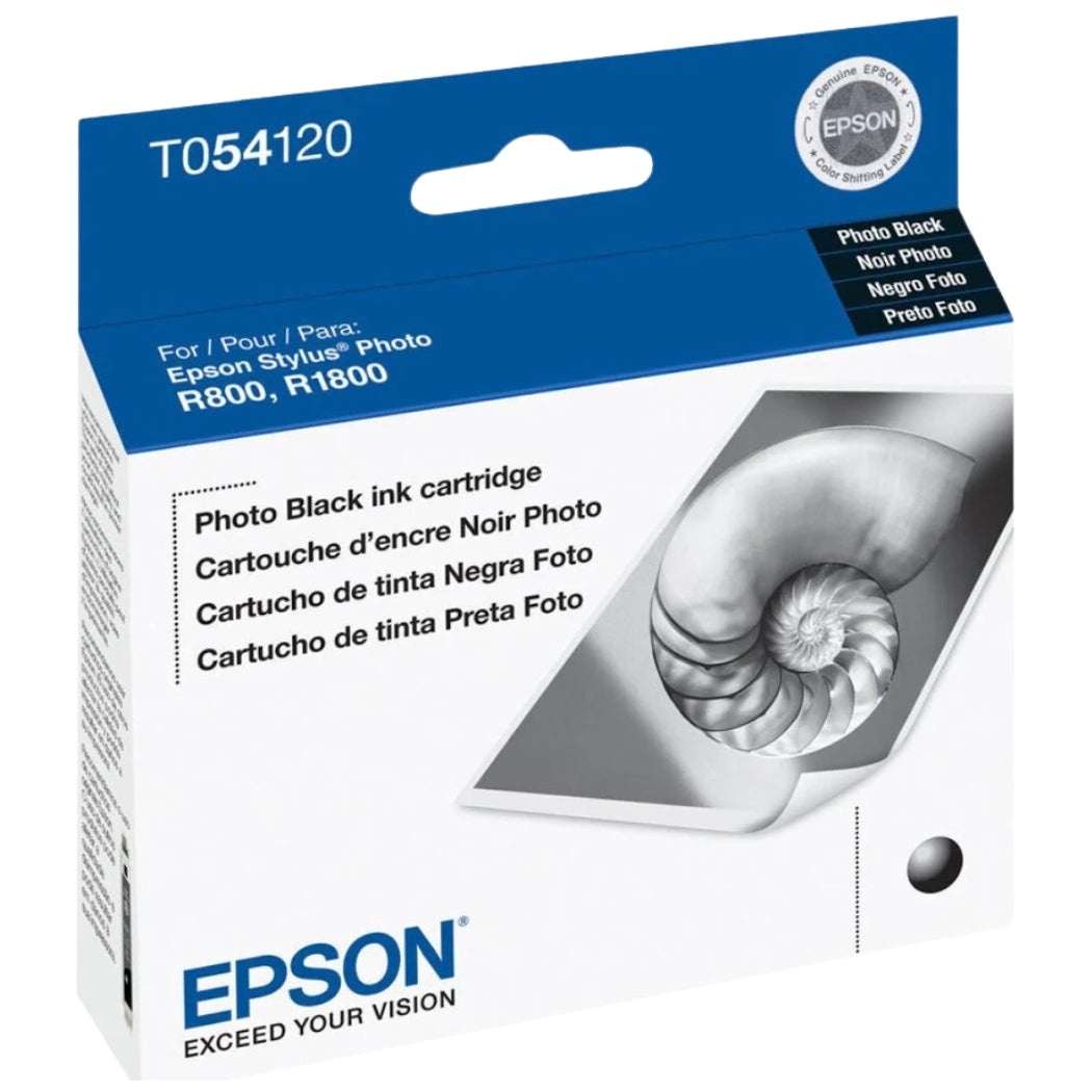 Genuine OEM Epson (T054) Photo Black Ink Cartridge, T054120