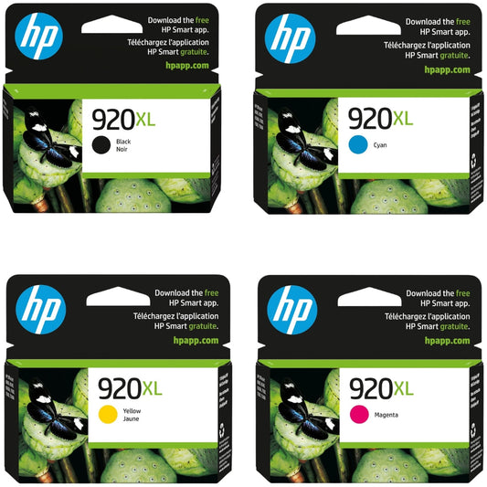 HP Genuine 920XL Black, Cyan, Magenta & Yellow Ink Cartridges