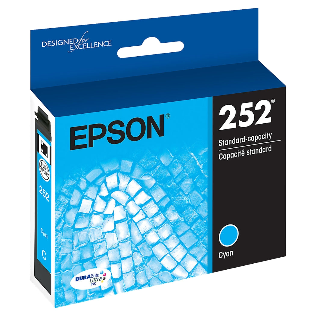 Original Epson 252 Cyan Ink Cartridge