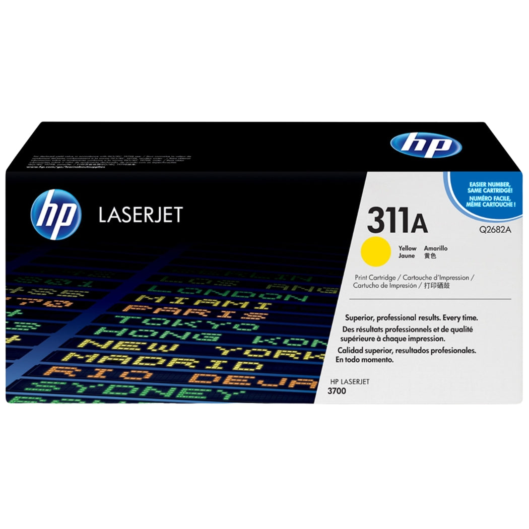 Original HP 311A Standard-Yield Yellow Toner Cartridge, Q2682A