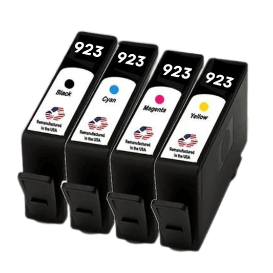 JIT Brand for HP 923 BCMY Remanufactured in the USA Ink Cartridge, 6C3Y6LN (4-Pack)