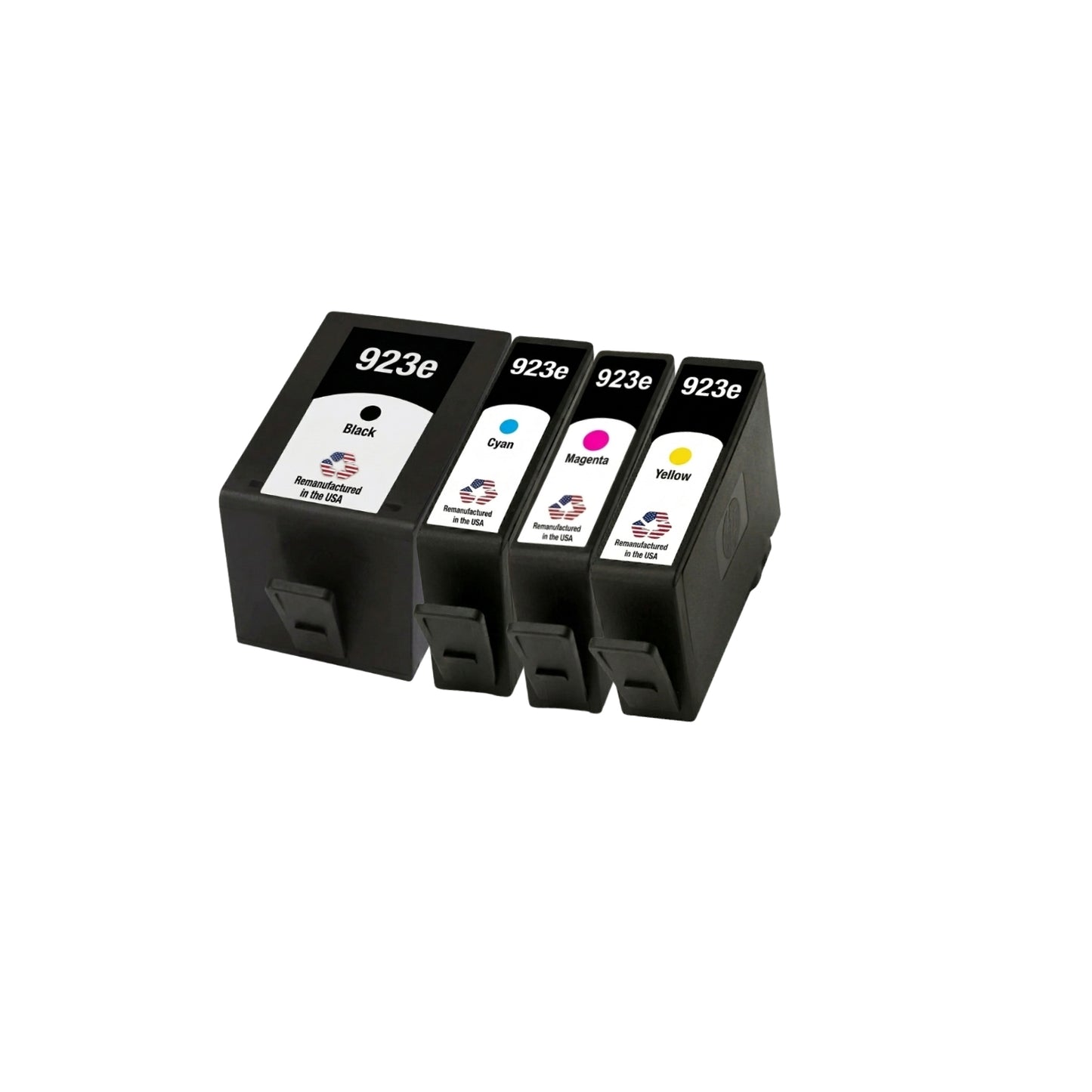 JIT  Brand for HP 923e High Yield Multi-Color Remanufactured in USA Ink Cartridge, 4KOTEVO4PK-VB