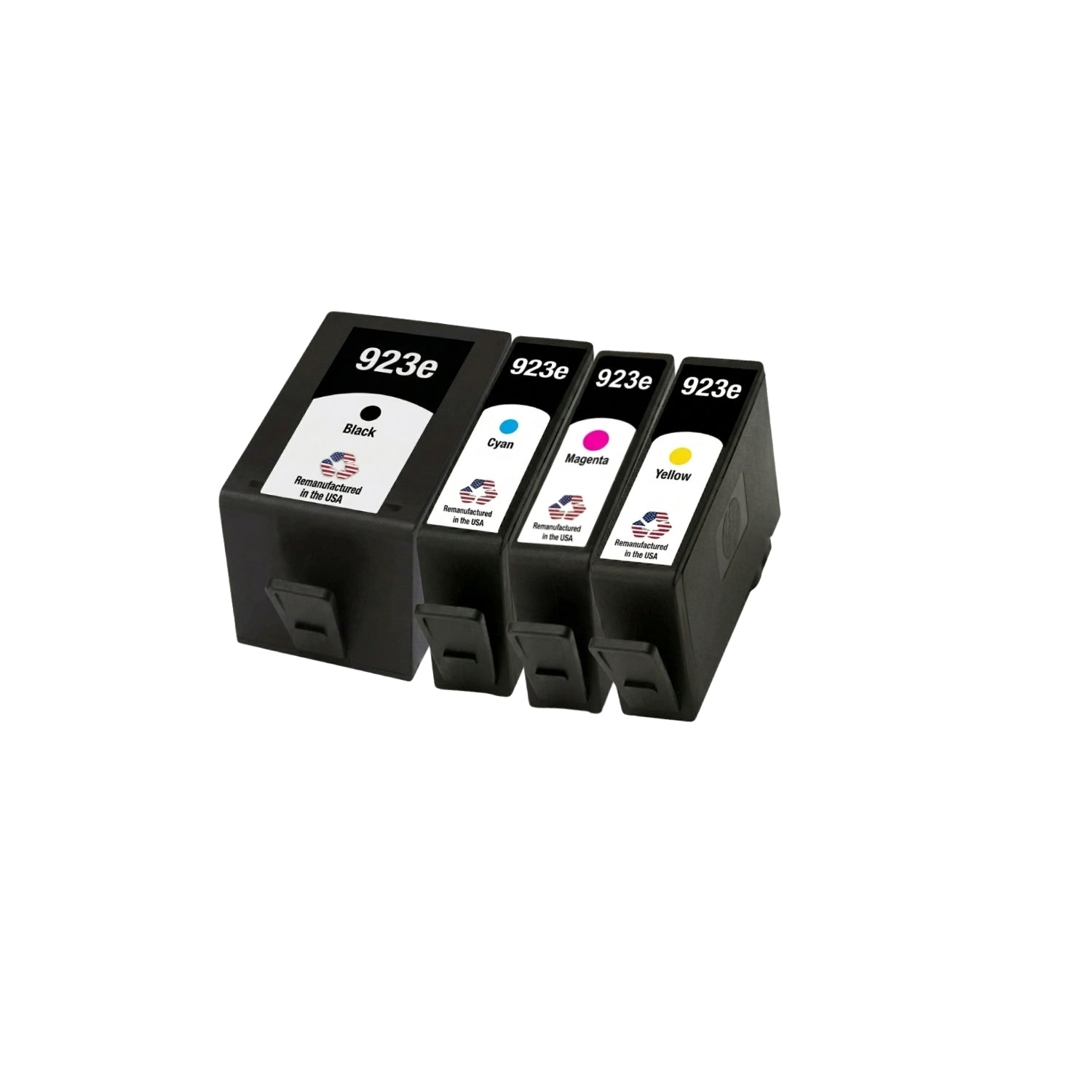 JIT  Brand for HP 923e High Yield Multi-Color Remanufactured in USA Ink Cartridge, 4KOTEVO4PK-VB