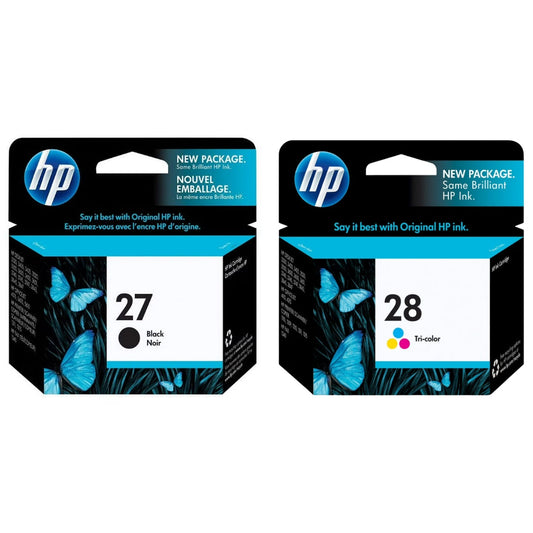 HP 27 Black & HP 28 Color Ink Cartridges