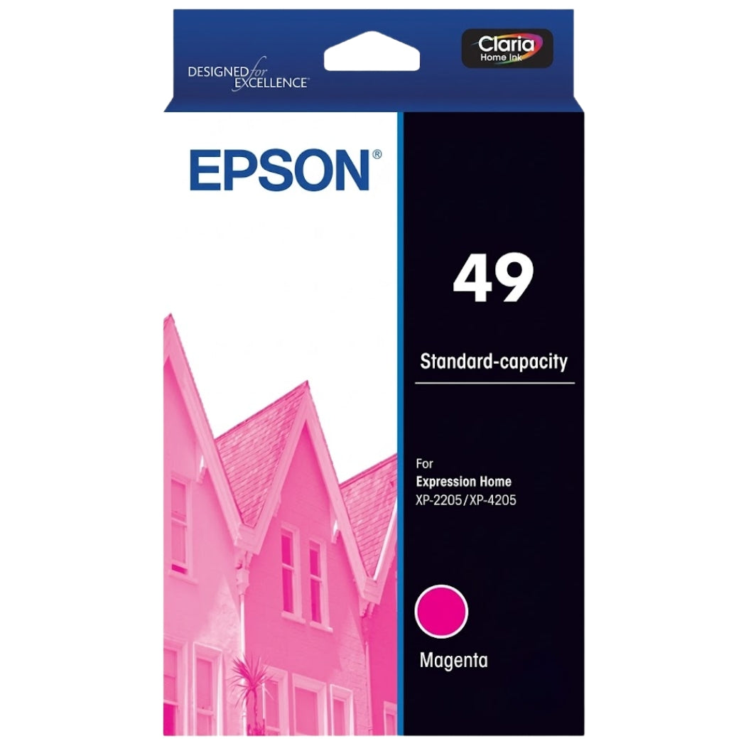 Original Epson 49 Standard Yield Magenta Ink Cartridge, C13T10E392