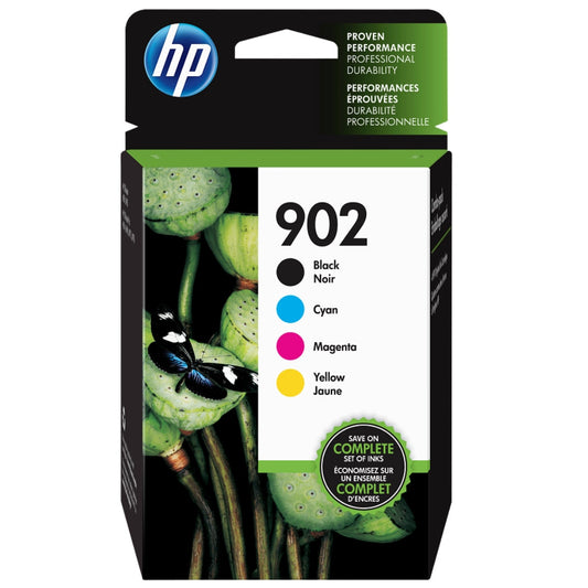 Original HP 902 Black, Cyan, Magenta, Yellow Ink Cartridges (4 Pack)