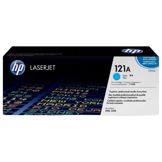 HP 121A Standard Yield Cyan Toner Cartridge, C9701A
