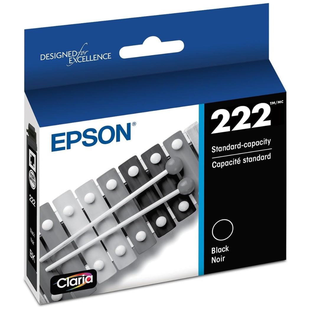 Genuine Epson T222 Black Claria Ink Cartridge, T222120-S