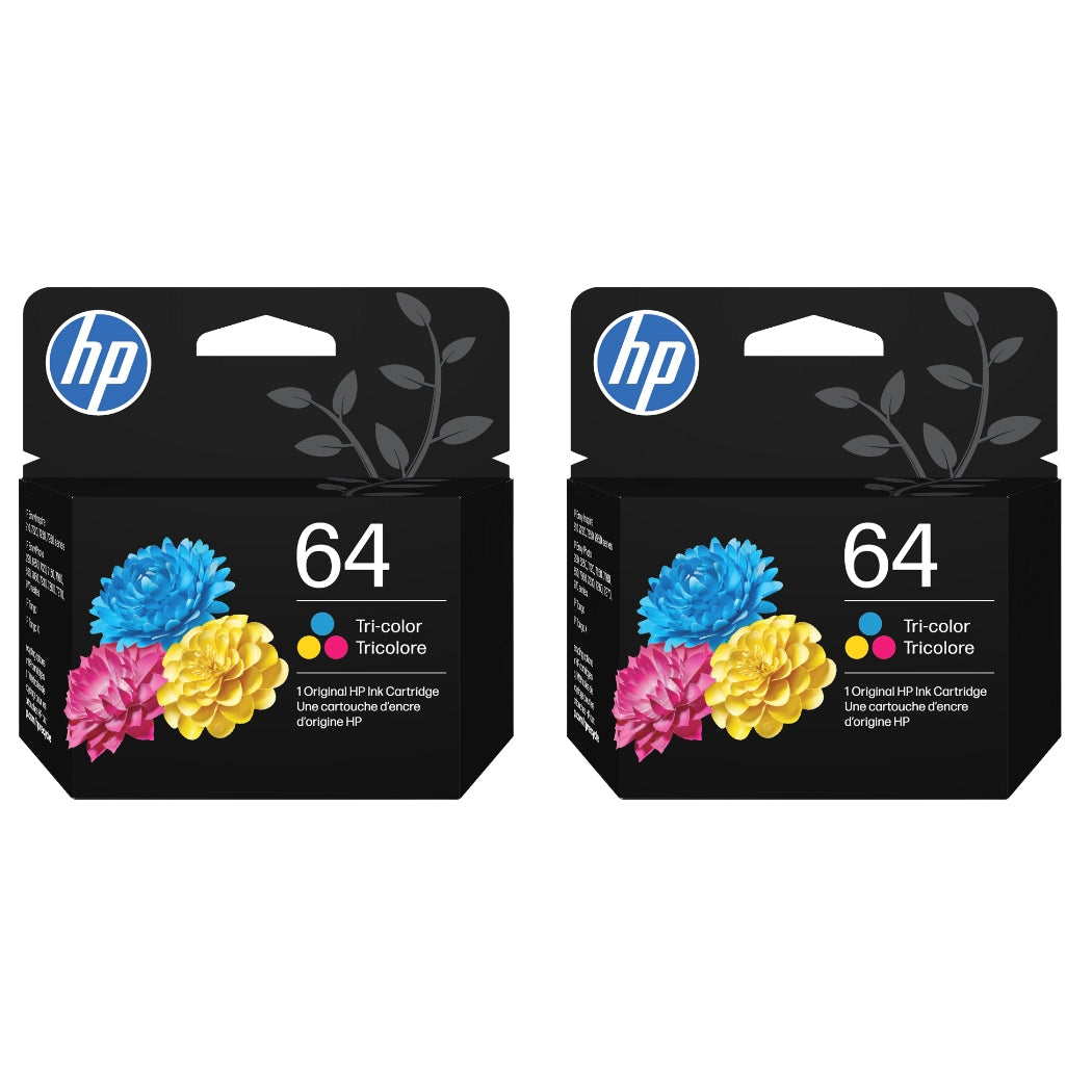 HP 64 (N9J89AN) Tri-Color Ink Cartridge- 2 Pack