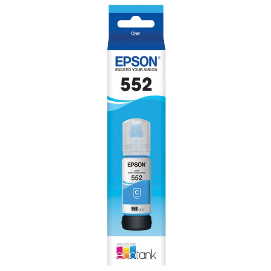 Epson T552 Ultra High-Yield Cyan Ink Bottle, T552220-S