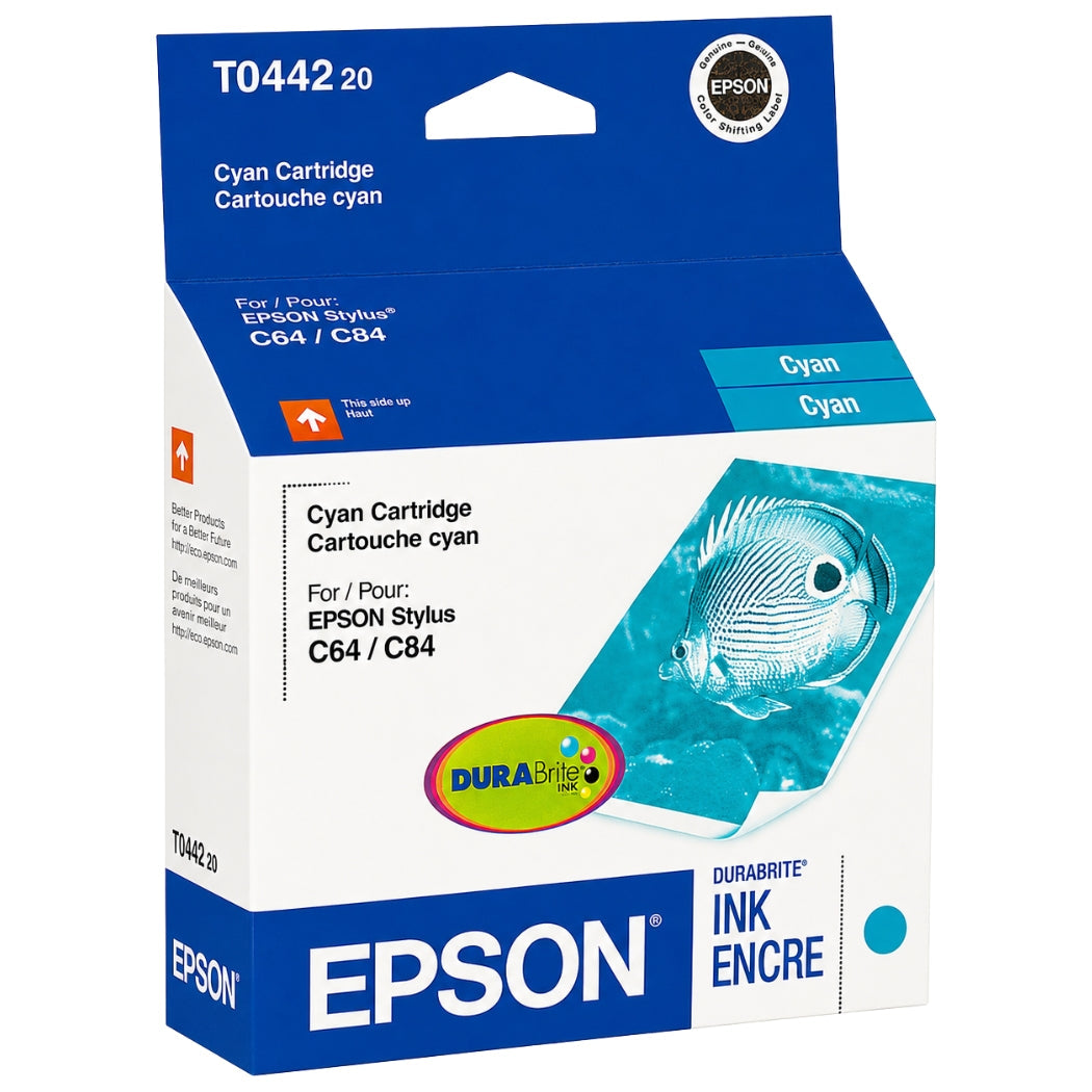 Original Epson (T0442) Cyan Ink Cartridge, T044220