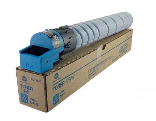 Original Konica Minolta TN626C Standard Yield Cyan Toner Cartridge, ACV1430