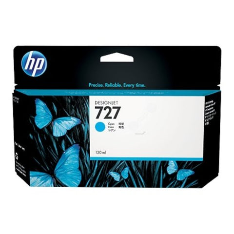 Original HP 727 130mL Standard Yield Cyan Ink Cartridge, B3P19A