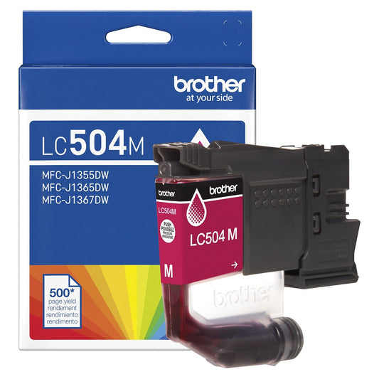 Original Brother LC504 Standard Yield Magenta Ink Cartridge
