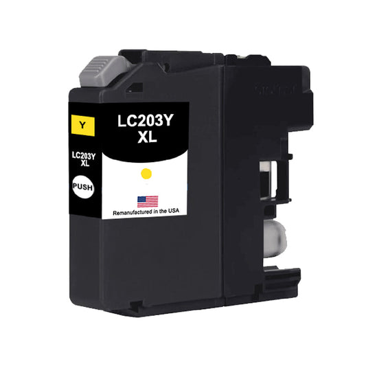 JIT Brand for Brother LC203Y XL High Yield Yellow Remanufactured in the USA Ink Cartridge