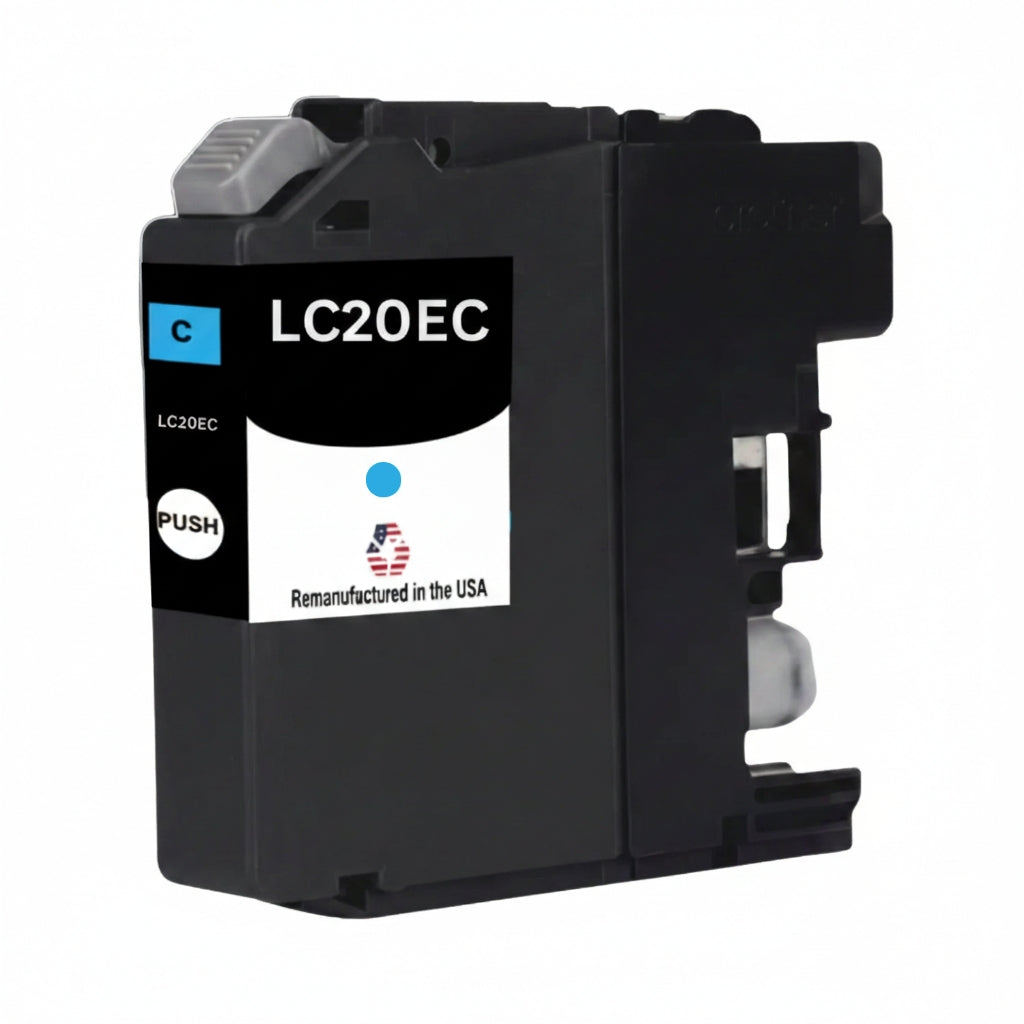 JIT Brand for Brother LC20E Cyan Extra High Yield Remanufactured in USA Inkjet Cartridge, LC20EC