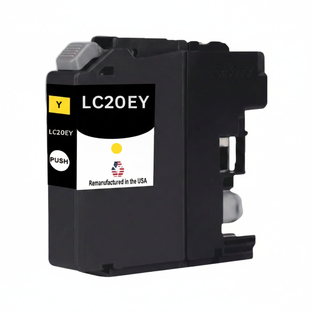JIT Brand for Brother LC20E Yellow Extra High Yield Remanufactured in USA Inkjet Cartridge, LC20EY