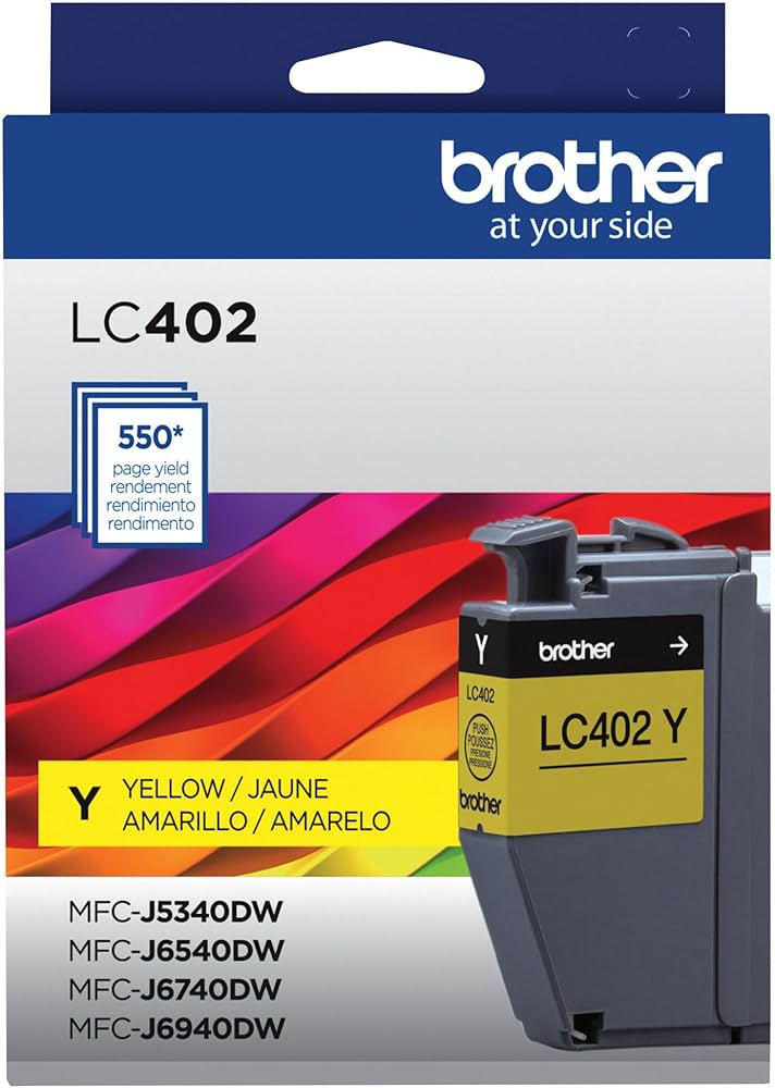 Genuine Brother LC402Y Standard Yield Yellow Ink Cartridge
