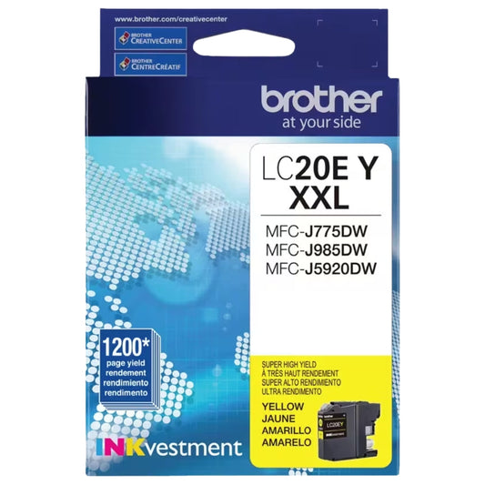 Brother LC20E Extra High Yield Yellow Ink Cartridge