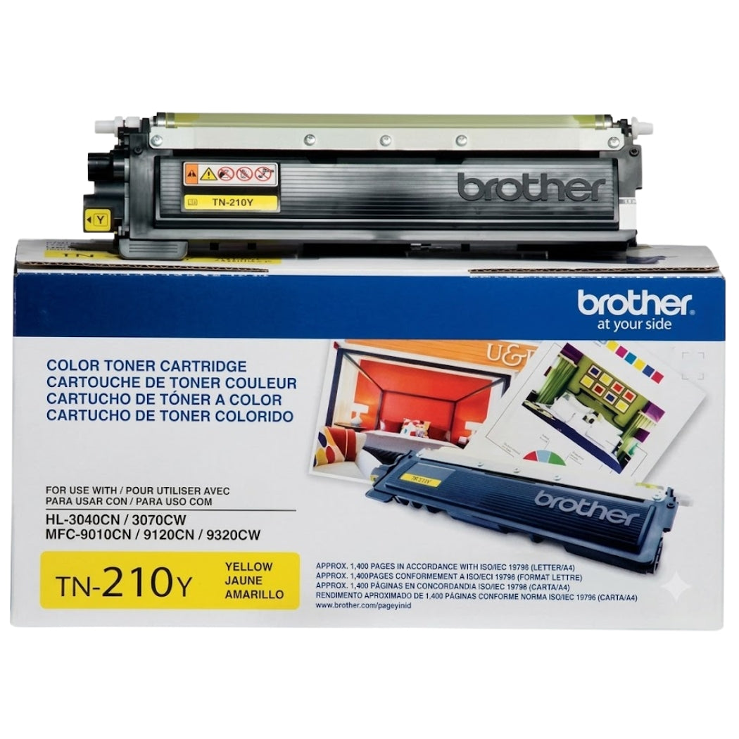 Brother TN-210Y Standard Yield Yellow Laser Toner Cartridge, TN210Y