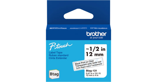 Original Brother P-Touch Btag-131 1/2" Label Tape