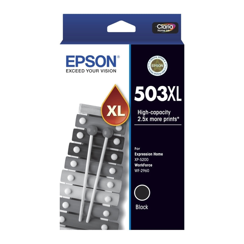 Original Epson 503XL High Yield Black Ink Cartridge, C13T09R14010