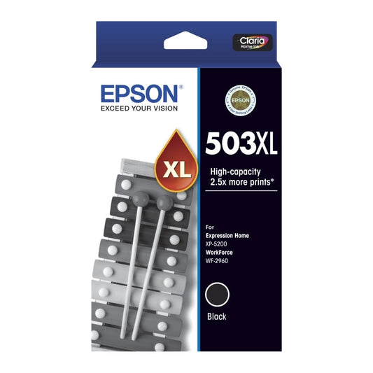 Original Epson 503XL High Yield Black Ink Cartridge, C13T09R14010