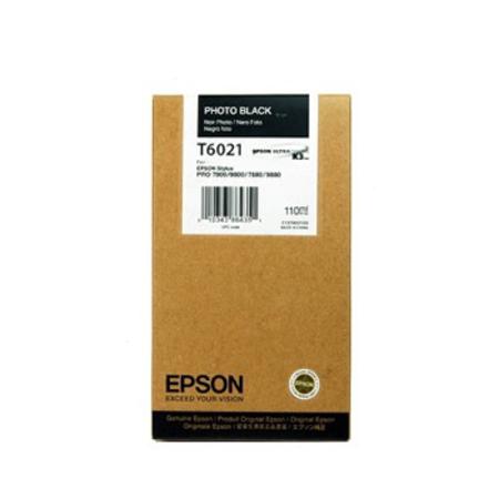 Original Epson T6021 Standard Yield 110ml Photo Black Ink Cartridge, C13T602100