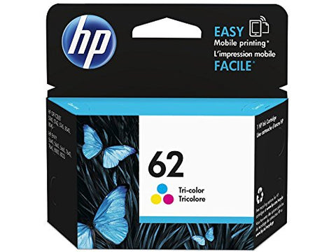 Genuine HP 62 Standard Yield Tri-Color Ink Cartridge, C2P06AN