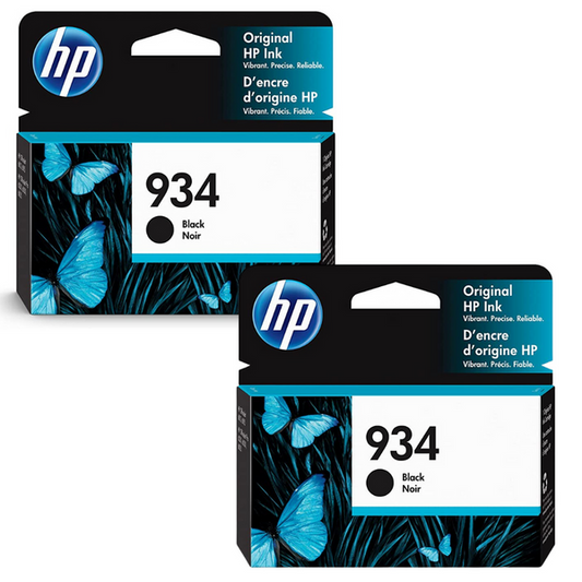 Original HP 934 Standard Yield Black Ink Cartridge, C2P19AN- 2 Pack
