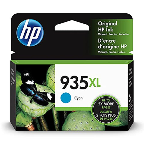 Original HP 935XL High Yield Cyan Ink Cartridge, C2P24AN