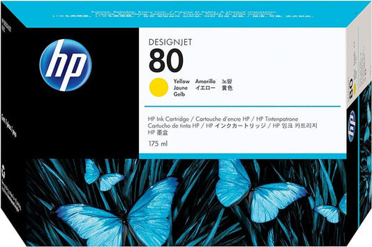 Original HP 80 175ml Standard Yield Yellow Ink Cartridge,C4873A