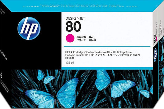 Genuine HP 80 175ml Standard Yield Magenta DesignJet Ink Cartridge, C4874A