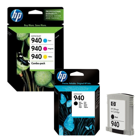 Original HP 940 Black, Cyan, Magenta, Yellow Ink Cartridges-4 Pack