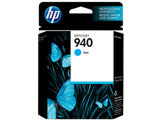 Original HP 940 Standard Yield Cyan Ink Cartridge, C4903AN