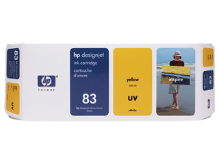 Original HP 83 UV 680-ml Standard Yield Yellow Ink Cartridge,C4943A