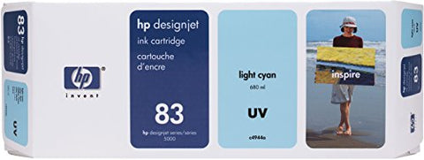 Original HP 83 UV 680-ml Standard Yield Light Cyan Ink Cartridge,C4944A