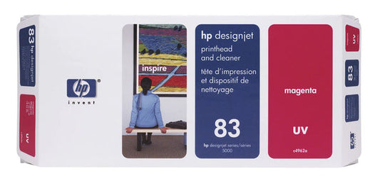 Original HP 83 Standard Yield Magenta DesignJet UV Printhead and Printhead Cleaner, C4962A