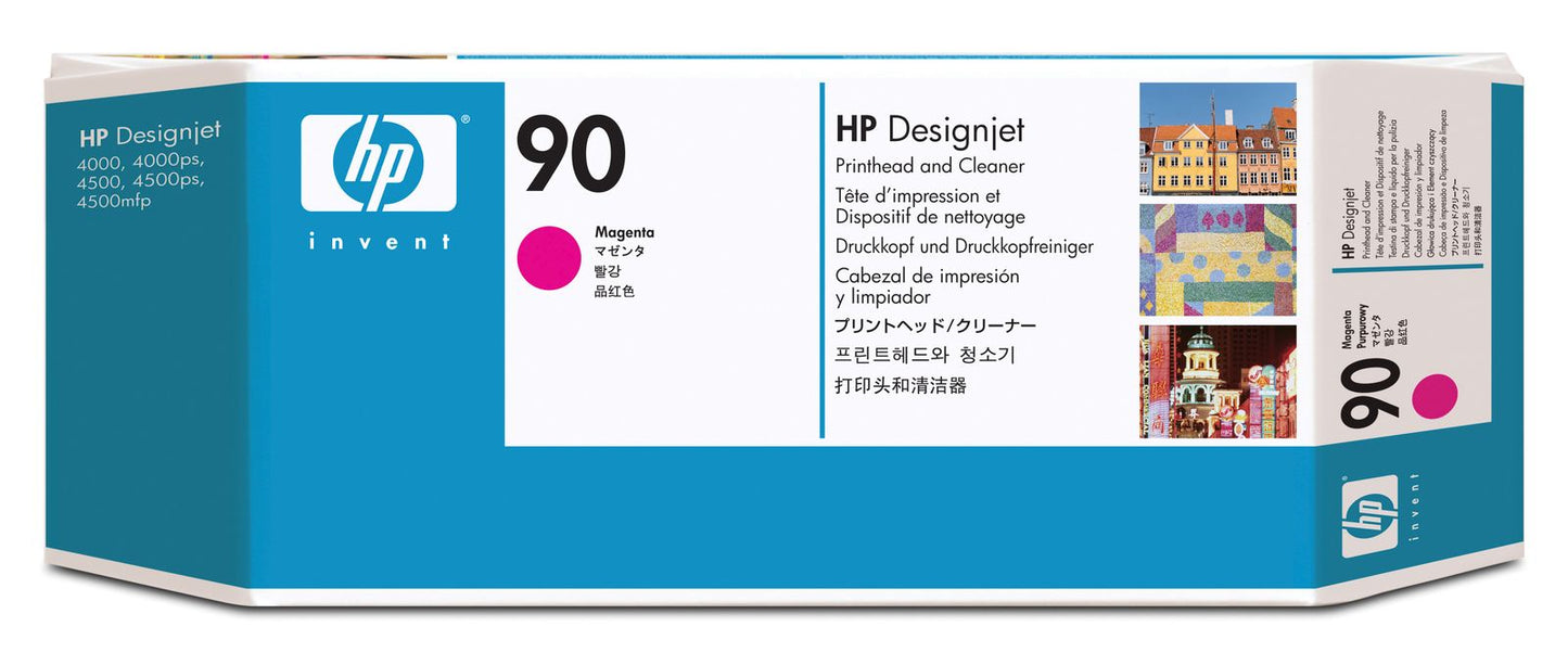 Original HP 90 (C5056A) Magenta Printhead & Cleaner Cartridge
