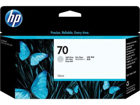 Original HP 70 130-ml Standard Yield Light Gray Ink Cartridge, C9451A