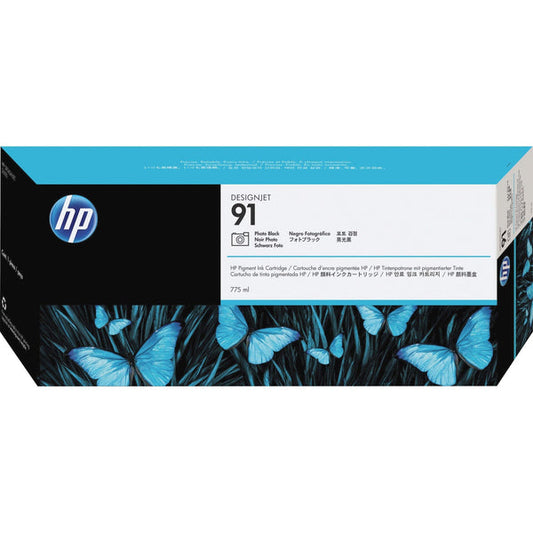 Original HP 91 775-ml Standard Yield Photo Black Ink Cartridge, C9465A
