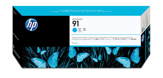 Original HP 91 775-ml Standard Yield Cyan Ink Cartridge, C9467A