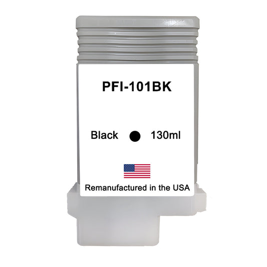 JIT Brand for Canon PFI-101 130mL Black High Yield Remanufactured in the USA Ink Cartridge