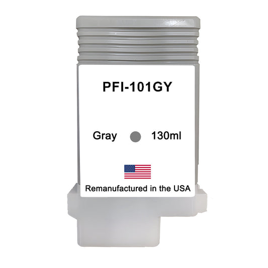 JIT Brand for Canon PFI-101 130mL Gray High Yield Remanufactured in the USA Ink Cartridge