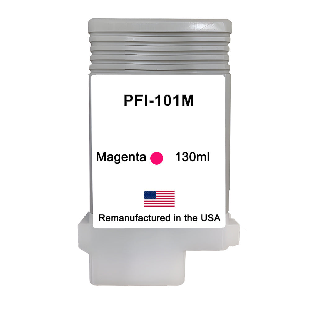 JIT Brand for Canon PFI-101 130mL Magenta High Yield Remanufactured in the USA Ink Cartridges