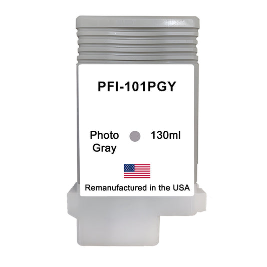JIT Brand for Canon PFI-101 130mL Photo Gray High Yield Remanufactured in the USA Ink Cartridges